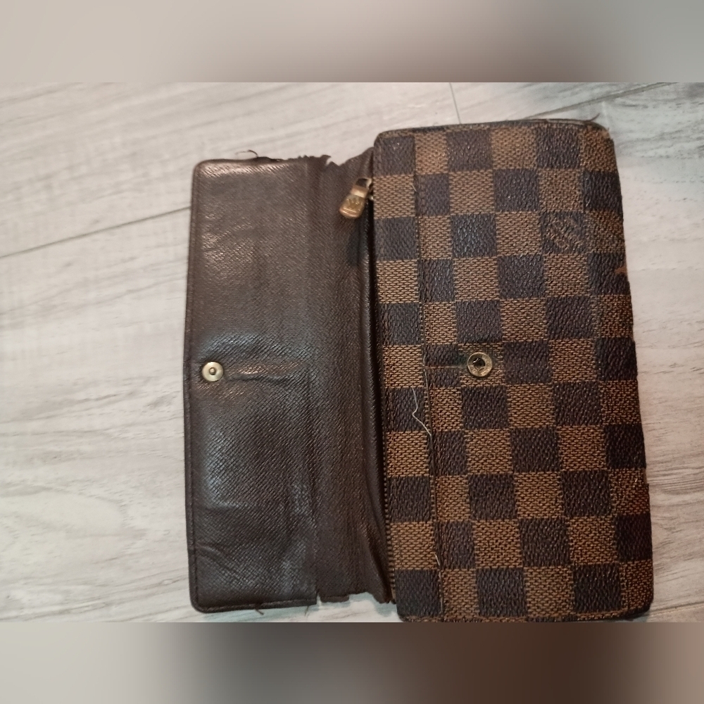 Louis Vuitton Portefeuille Sarah Long Bifold Damier Wallet Checkerboar - Picture 9 of 13